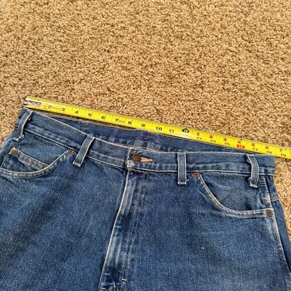 Y2K Dickies Carpenter Utility Pocket Workwear Blue Denim Distressed Jeans 36x30 - Picture 7 of 8